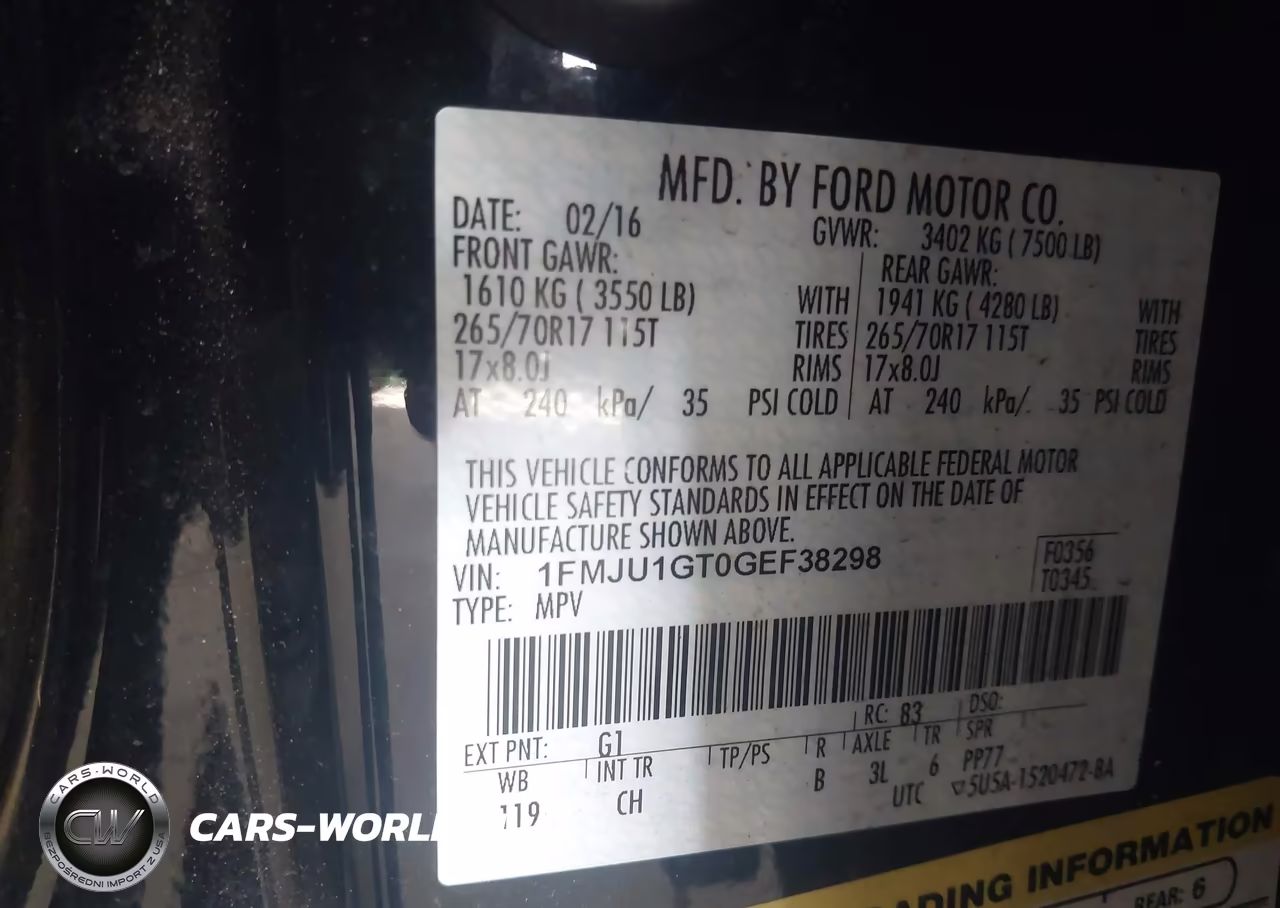 2016 Ford Expedition Xl VIN:1FMJU1GT0GEF38298 - 8