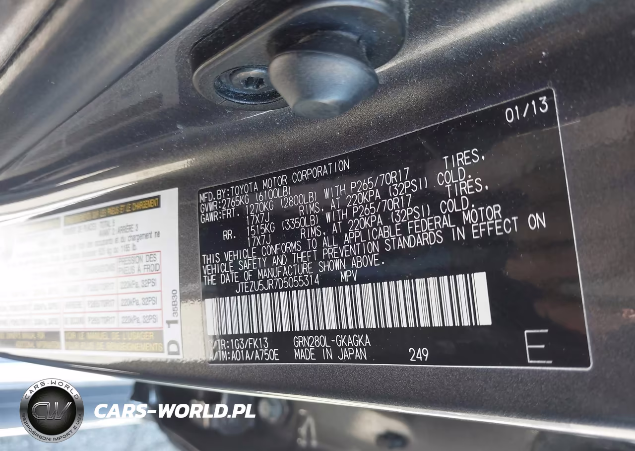 2013 Toyota 4Runner Sr5 VIN:JTEZU5JR7D5055314 - 9