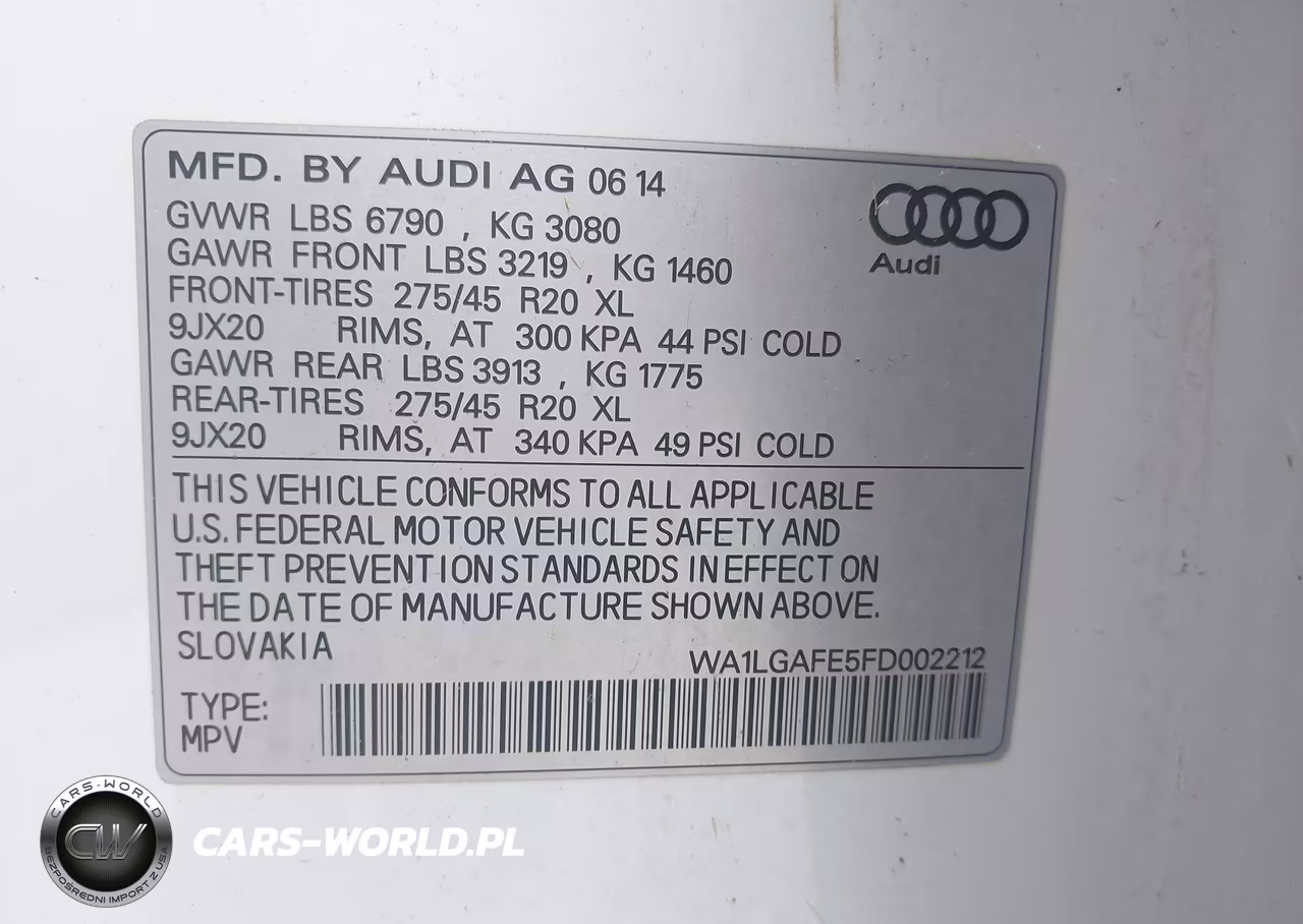 2015 Audi Q7 3.0T Premium VIN:WA1LGAFE5FD002212 - 9