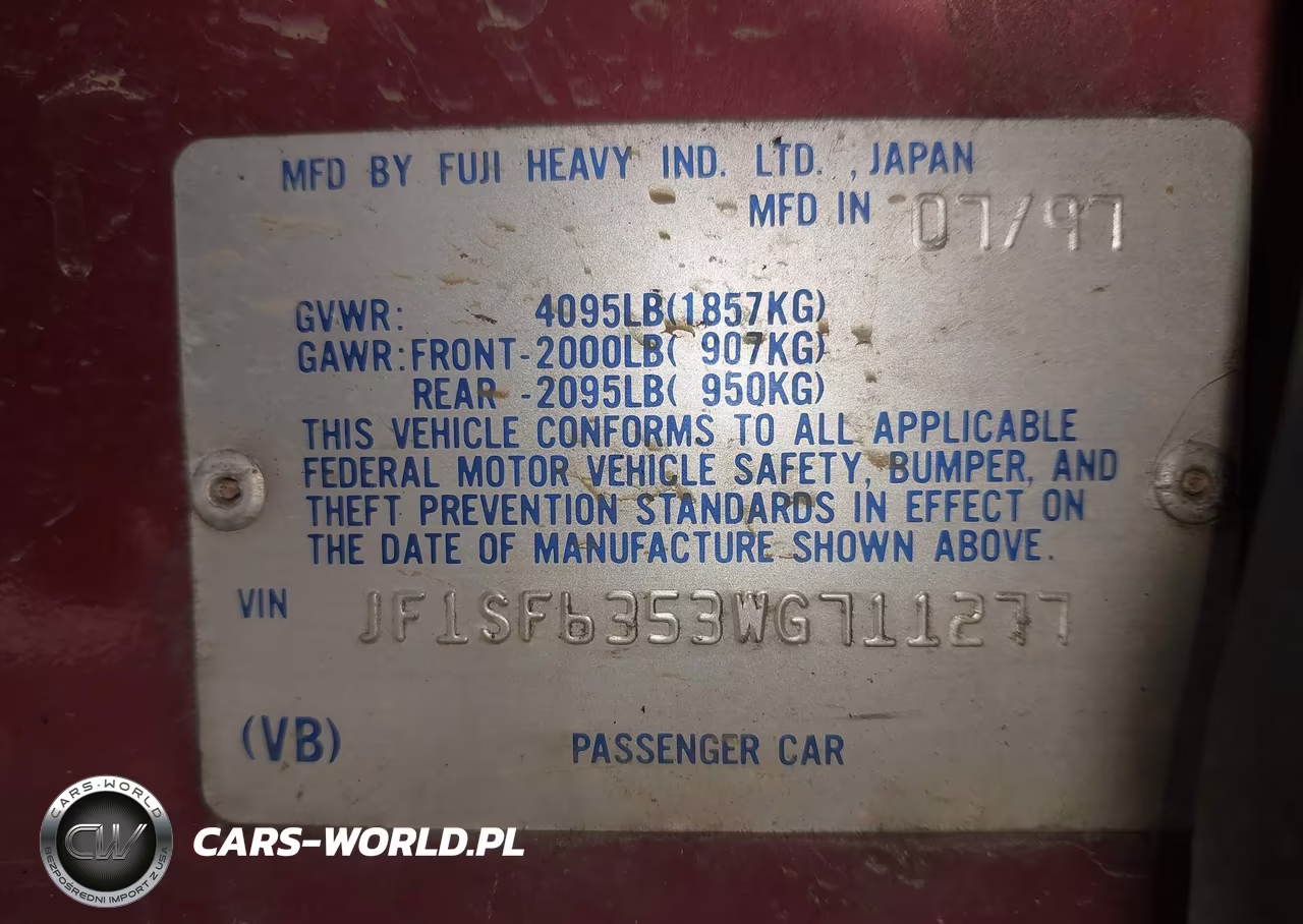 1998 Subaru Forester L VIN:JF1SF6353WG711277 - 9