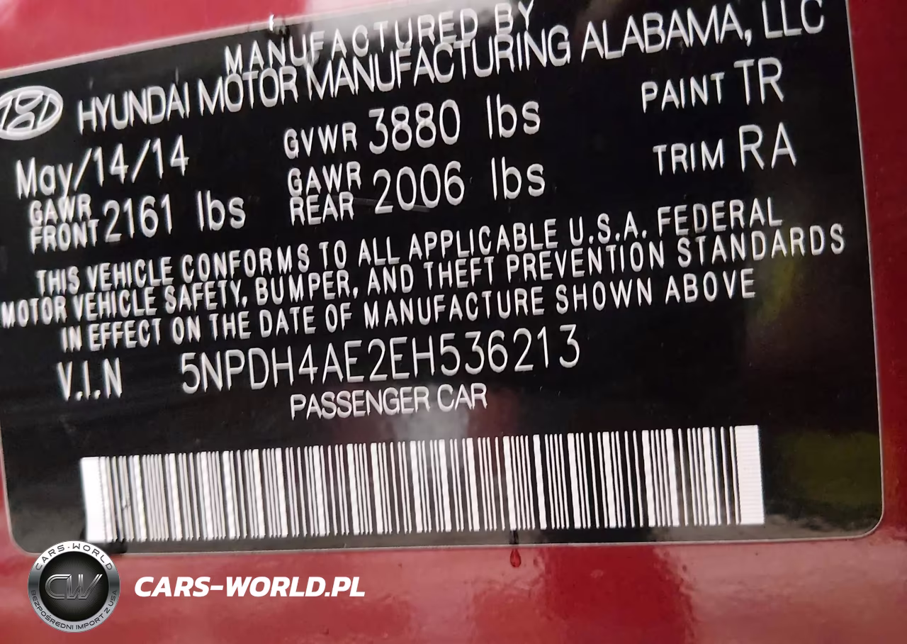 2014 Hyundai Elantra Se VIN:5NPDH4AE2EH536213 - 9