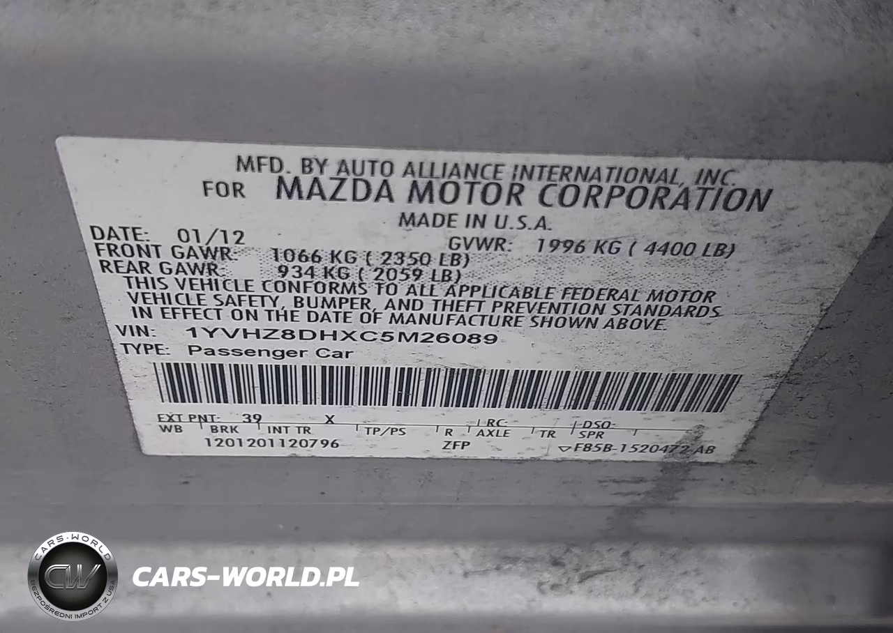 2012 Mazda Mazda6 I Touring VIN:1YVHZ8DHXC5M26089 - 9