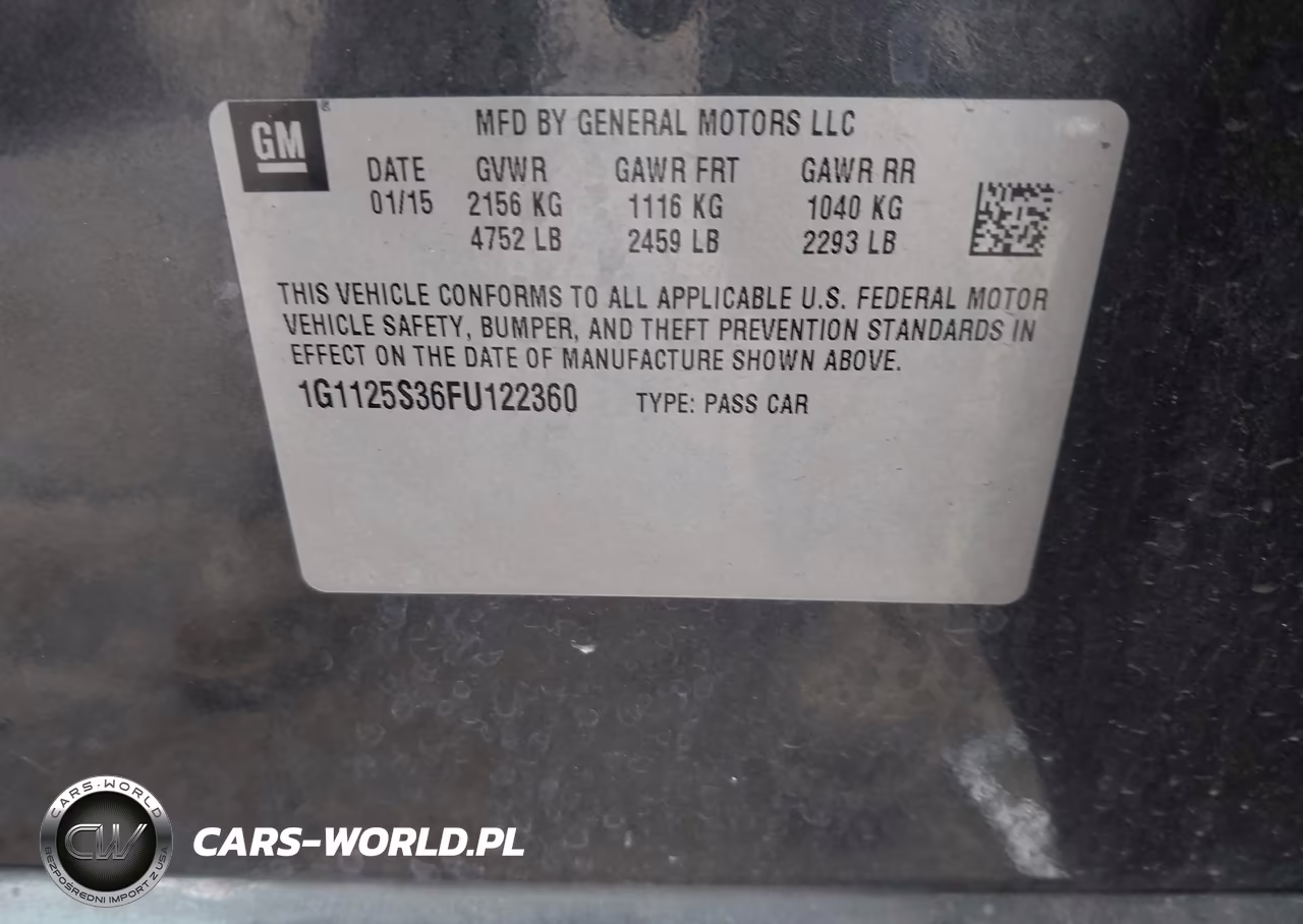 2015 Chevrolet Impala 2Lt VIN:1G1125S36FU122360 - 9