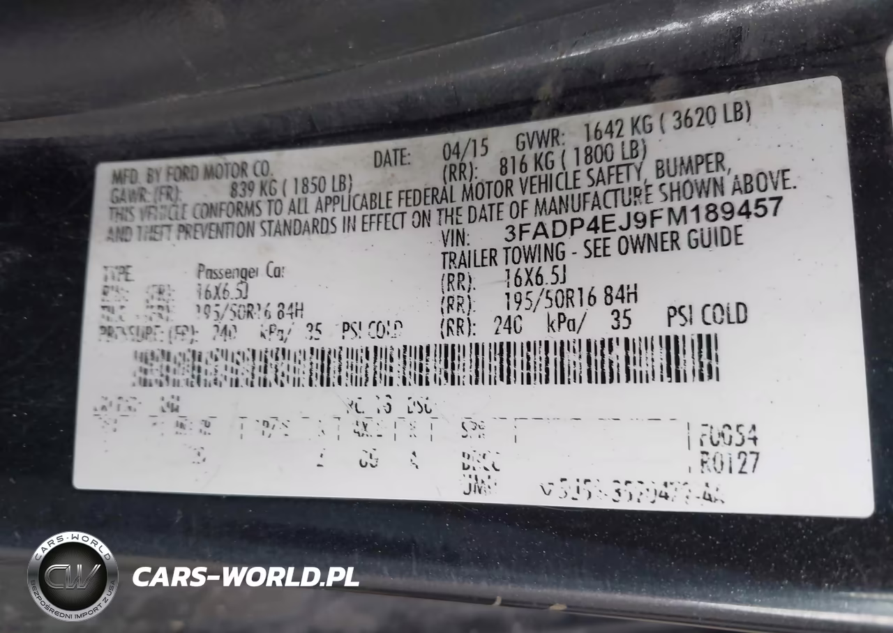 2015 Ford Fiesta Se VIN:3FADP4EJ9FM189457 - 9