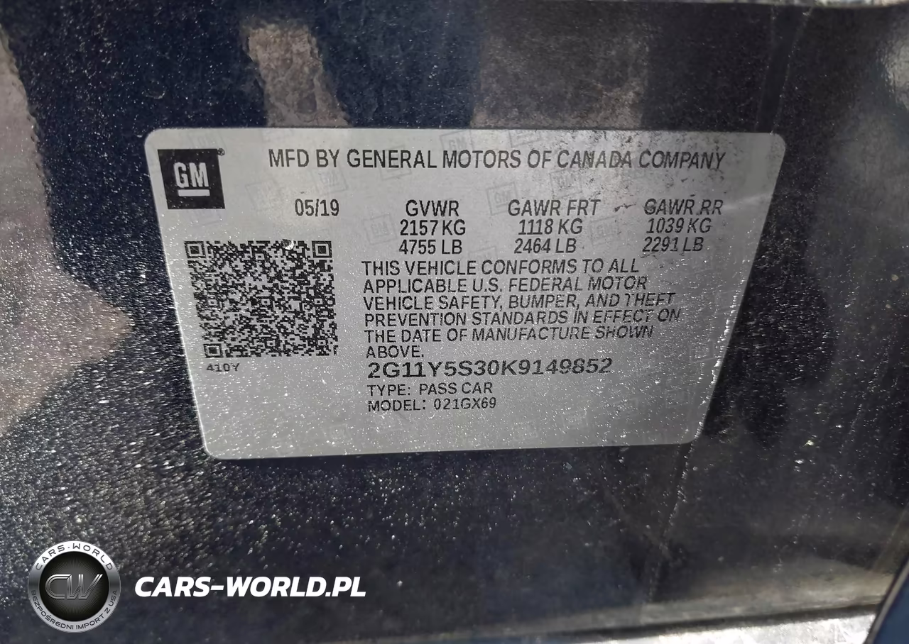 2019 Chevrolet Impala Ls VIN:2G11Y5S30K9149852 - 9