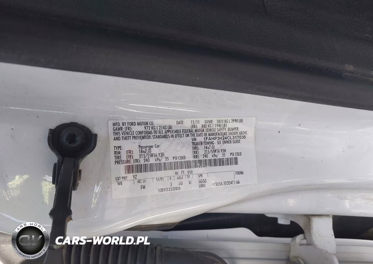 2012 Ford Focus Sel VIN:1FAHP3H24CL317035 - 9