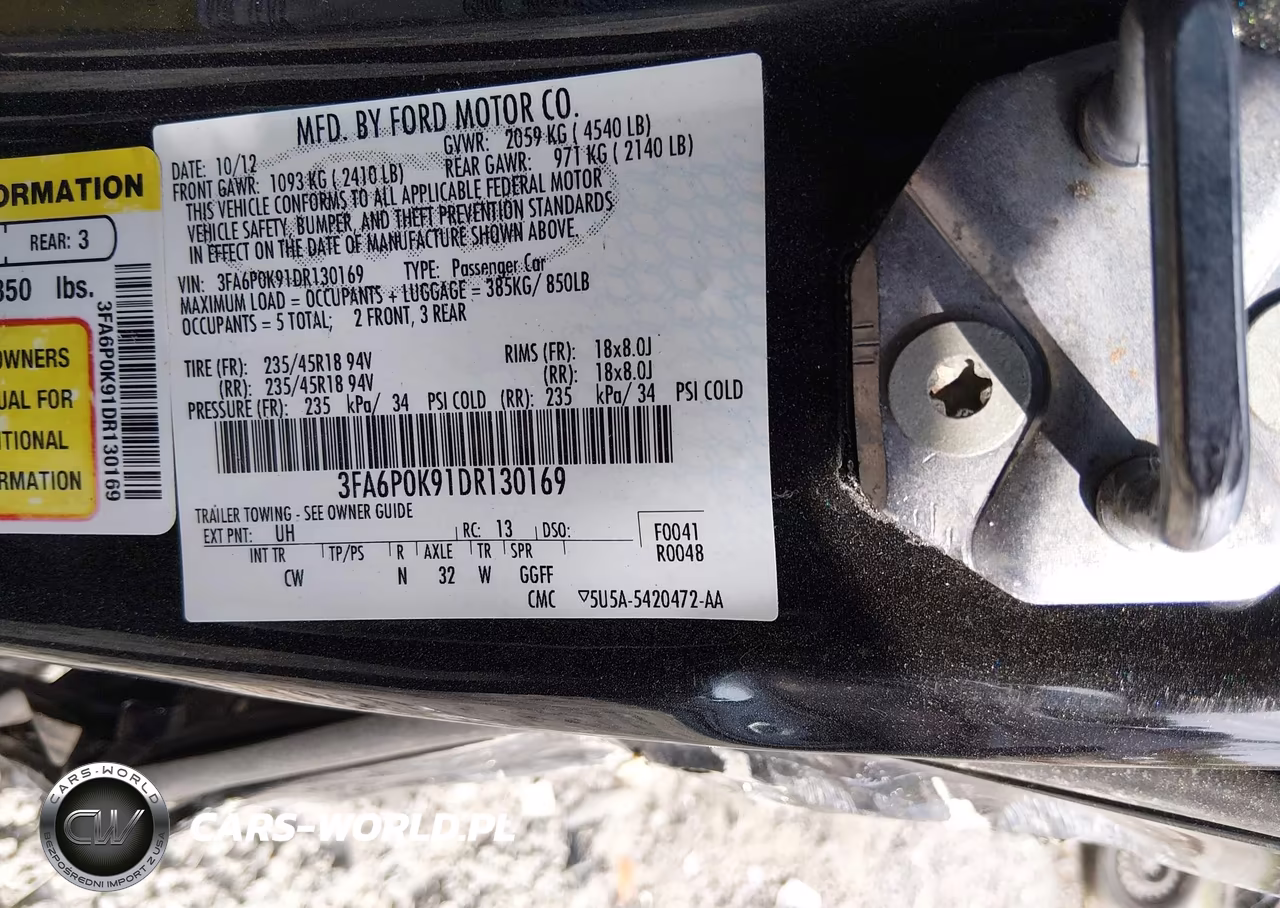 2013 Ford Fusion Titanium VIN:3FA6P0K91DR130169 - 9