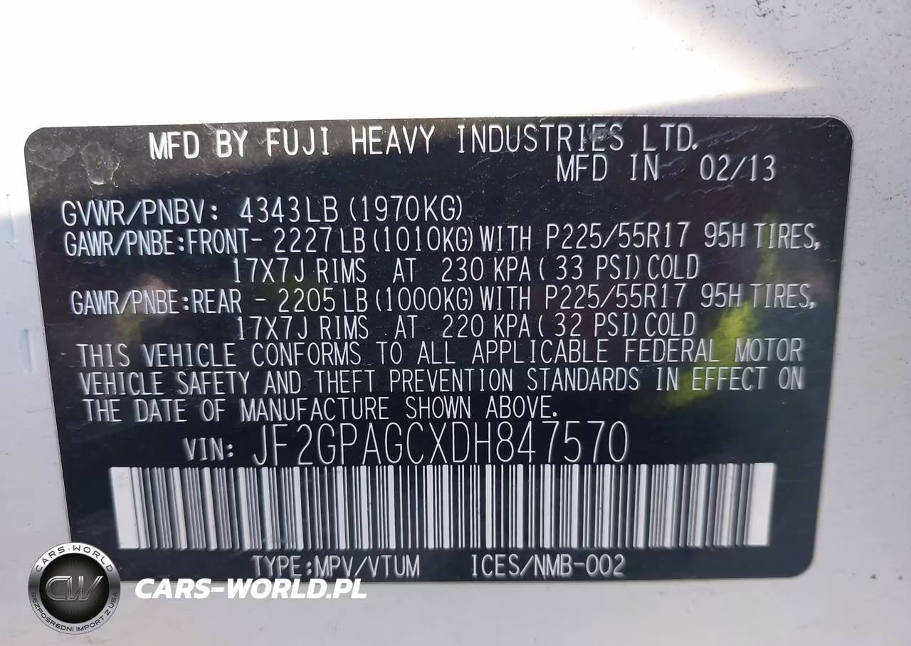 2013 Subaru Xv Crosstrek 2.0I Limited VIN:JF2GPAGCXDH847570 - 9