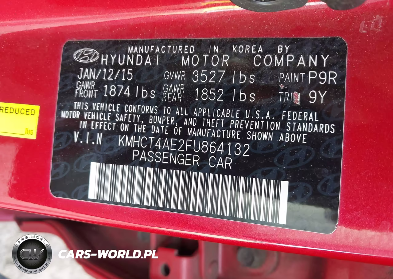 2015 Hyundai Accent Gls VIN:KMHCT4AE2FU864132 - 9