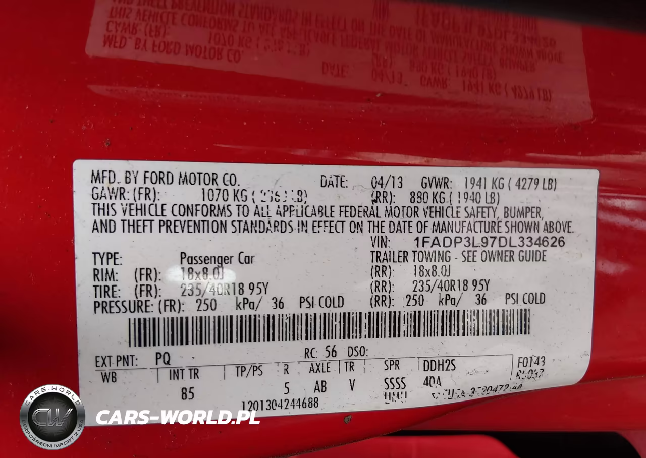 2013 Ford Focus St VIN:1FADP3L97DL334626 - 9