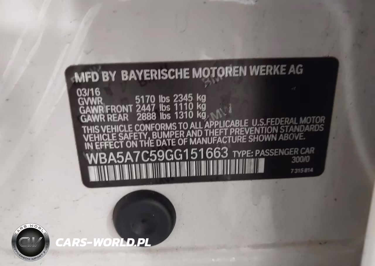 2016 BMW 528I xDrive VIN:WBA5A7C59GG151663 - 9