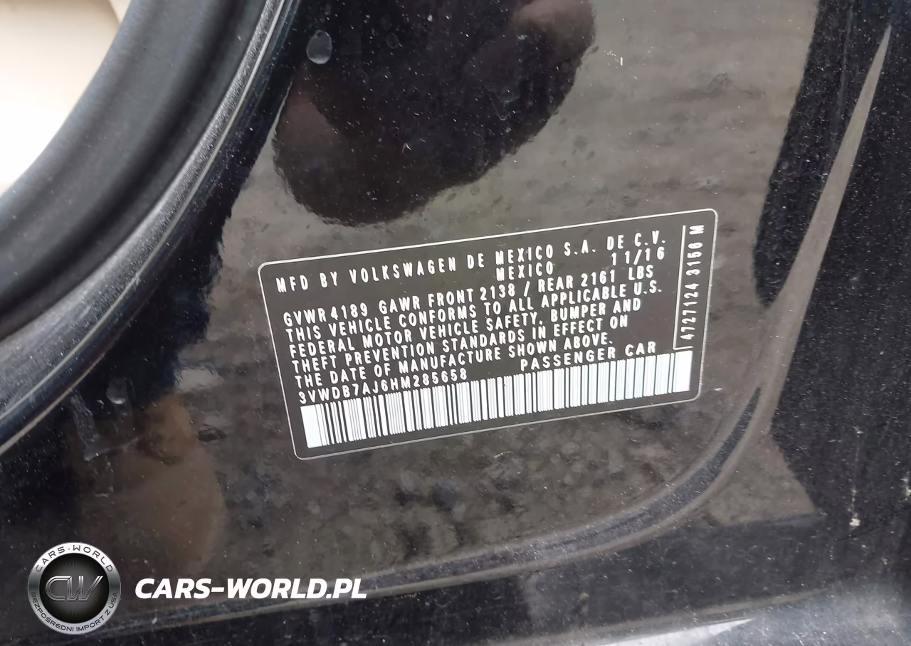 2017 Volkswagen Jetta 1.4T Se VIN:3VWDB7AJ6HM285658 - 9