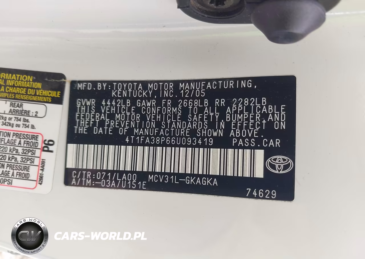 2006 Toyota Camry Solara Sle VIN:4T1FA38P66U093419 - 9
