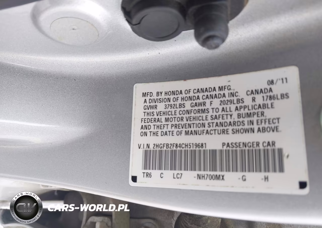 2012 Honda Civic Ex VIN:2HGFB2F84CH519681 - 9