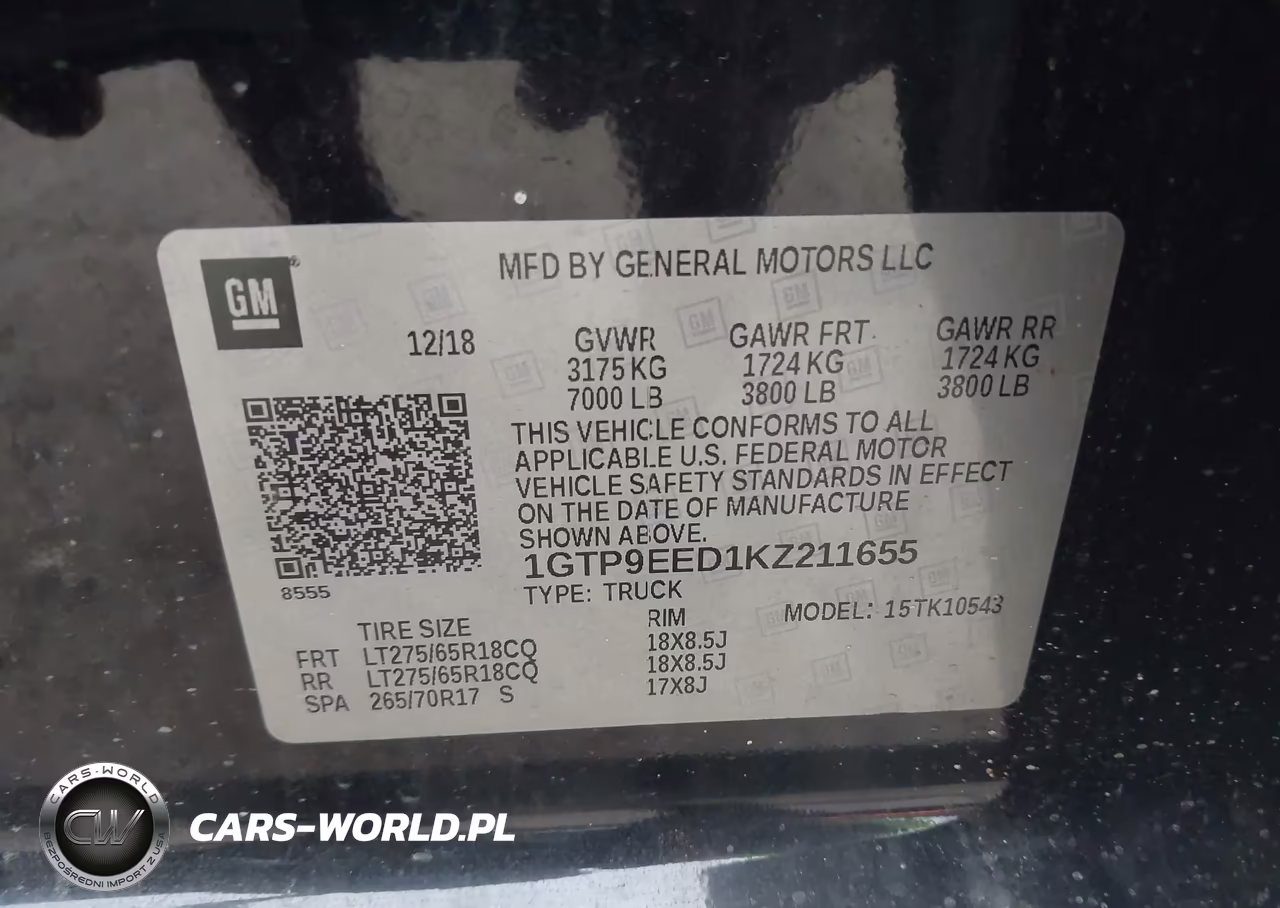 2019 GMC Sierra 1500 At4 VIN:1GTP9EED1KZ211655 - 9