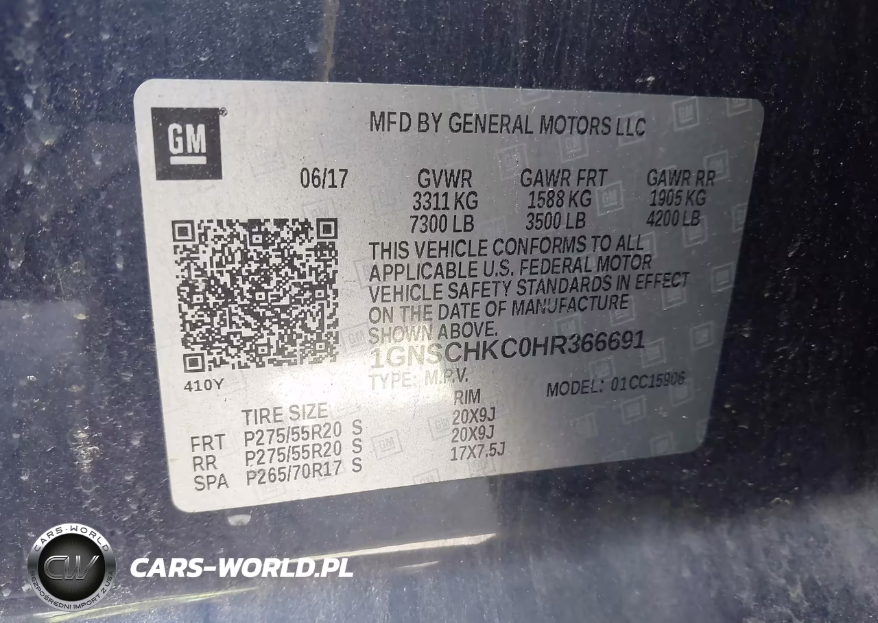2017 Chevrolet Suburban Lt VIN:1GNSCHKC0HR366691 - 9