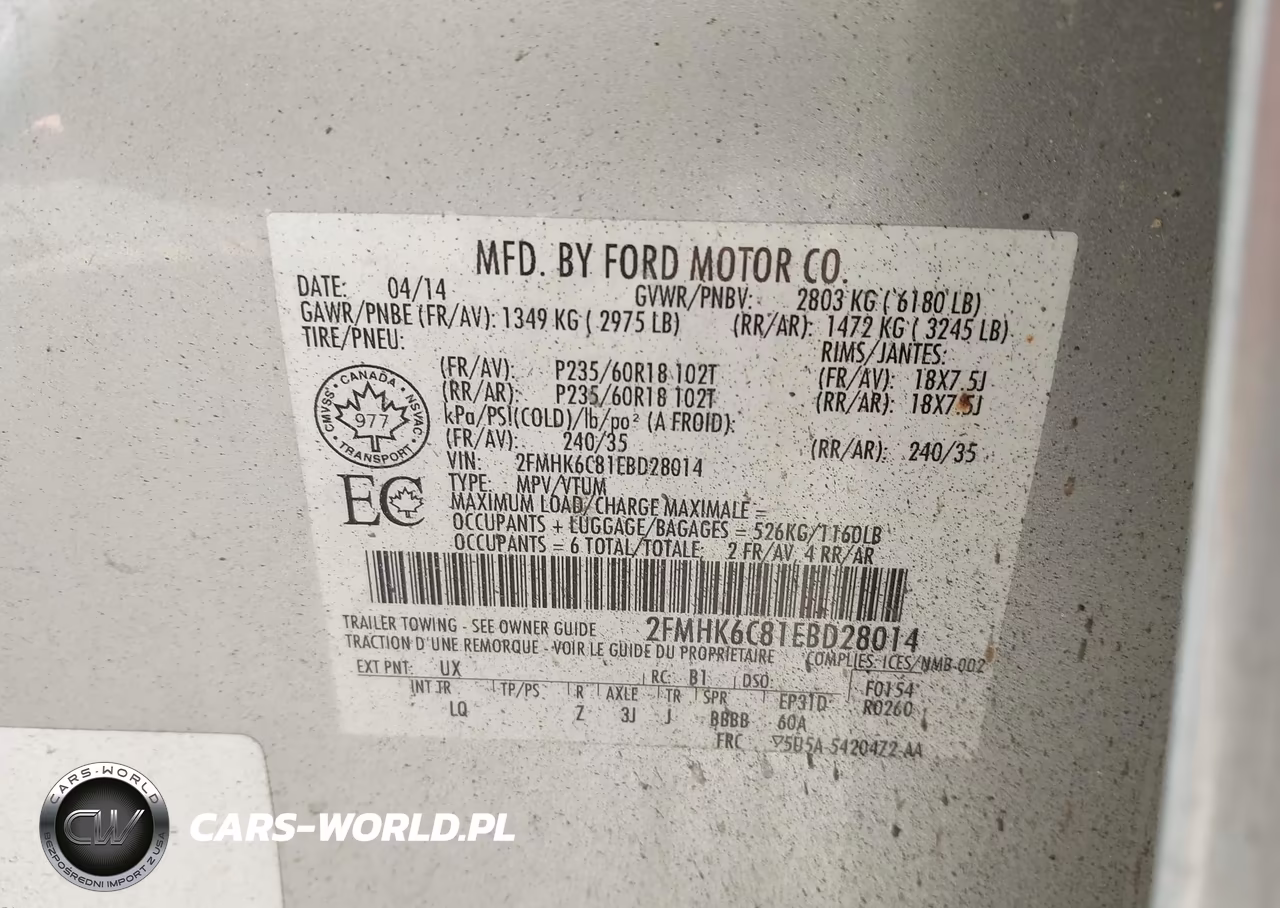 2014 Ford Flex Sel VIN:2FMHK6C81EBD28014 - 9