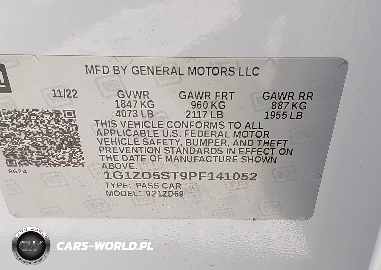 2023 Chevrolet Malibu Fwd 1Lt VIN:1G1ZD5ST9PF141052 - 9