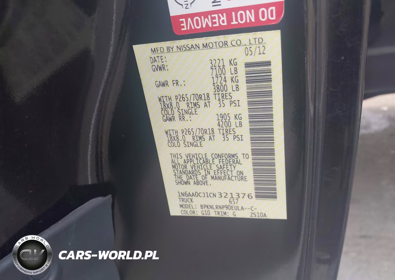 2012 Nissan Titan S VIN:1N6AA0CJ1CN321376 - 9