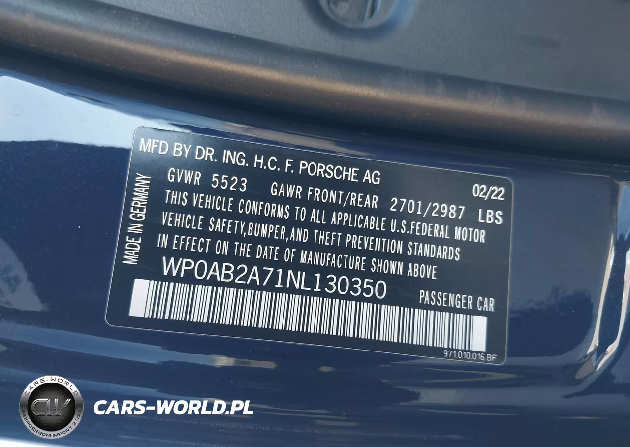 2022 Porsche Panamera 4S VIN:WP0AB2A71NL130350 - 9