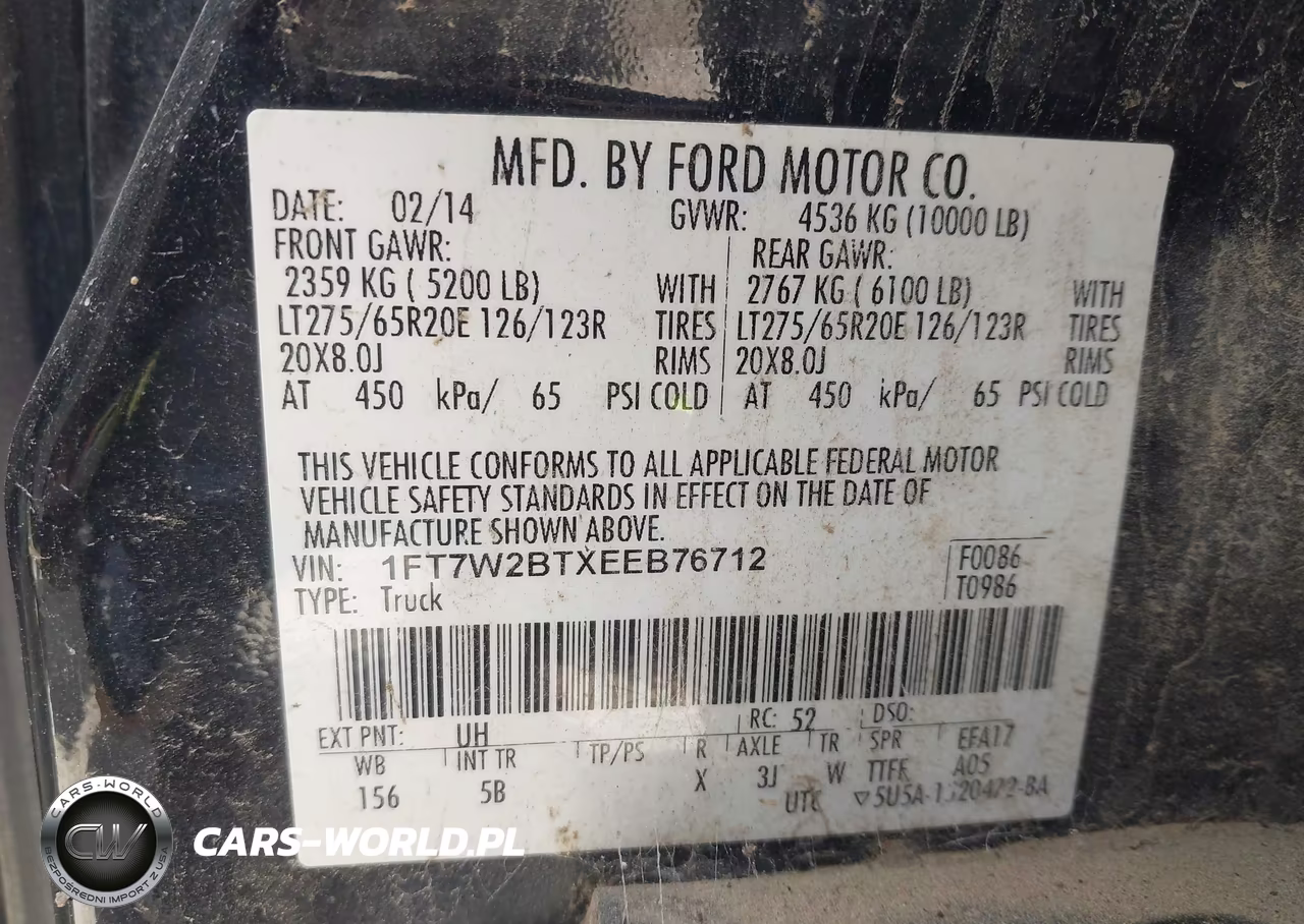 2014 Ford F-250 Lariat VIN:1FT7W2BTXEEB76712 - 9