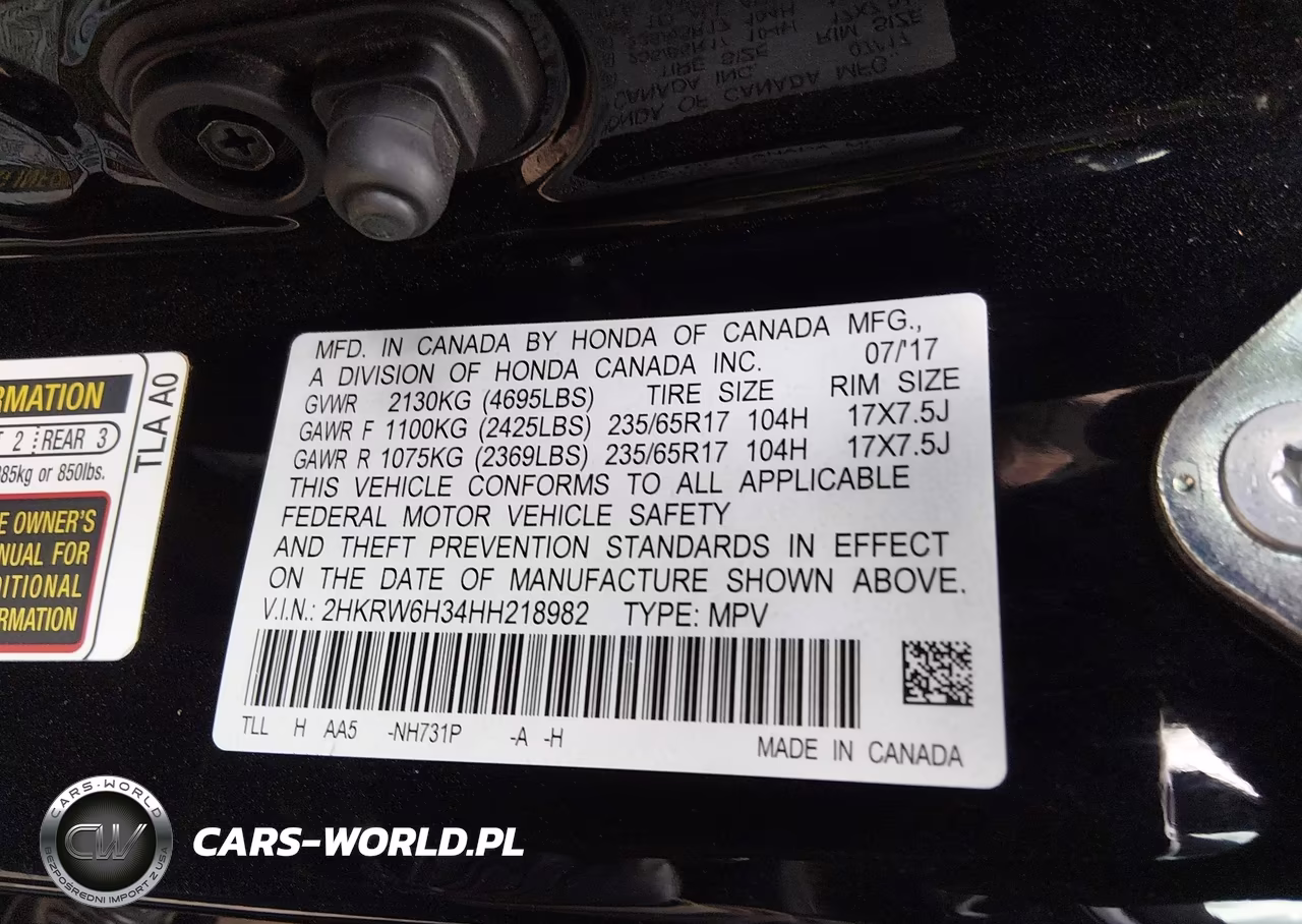 2017 Honda Cr-V Lx VIN:2HKRW6H34HH218982 - 9