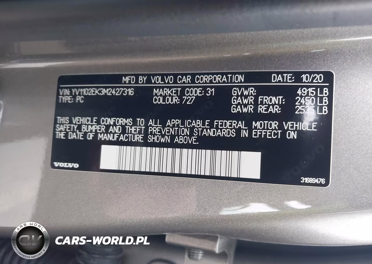 2021 Volvo V60 T5 Momentum VIN:YV1102EK3M2427316 - 9