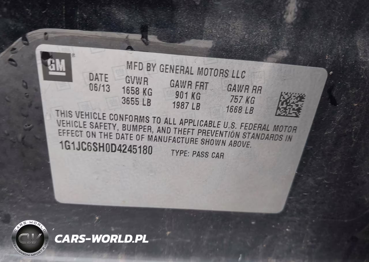 2013 Chevrolet Sonic Lt Auto VIN:1G1JC6SH0D4245180 - 9