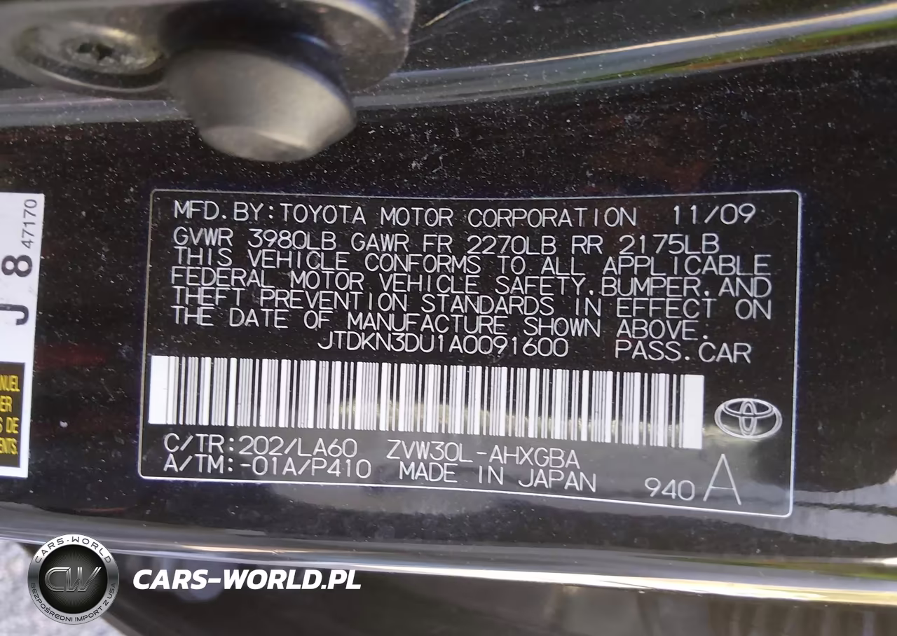 2010 Toyota Prius Iv VIN:JTDKN3DU1A0091600 - 9