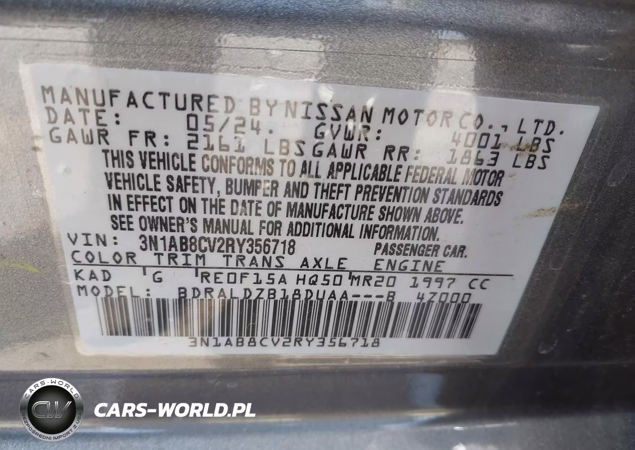 2024 Nissan Sentra Sv Xtronic Cvt VIN:3N1AB8CV2RY356718 - 9