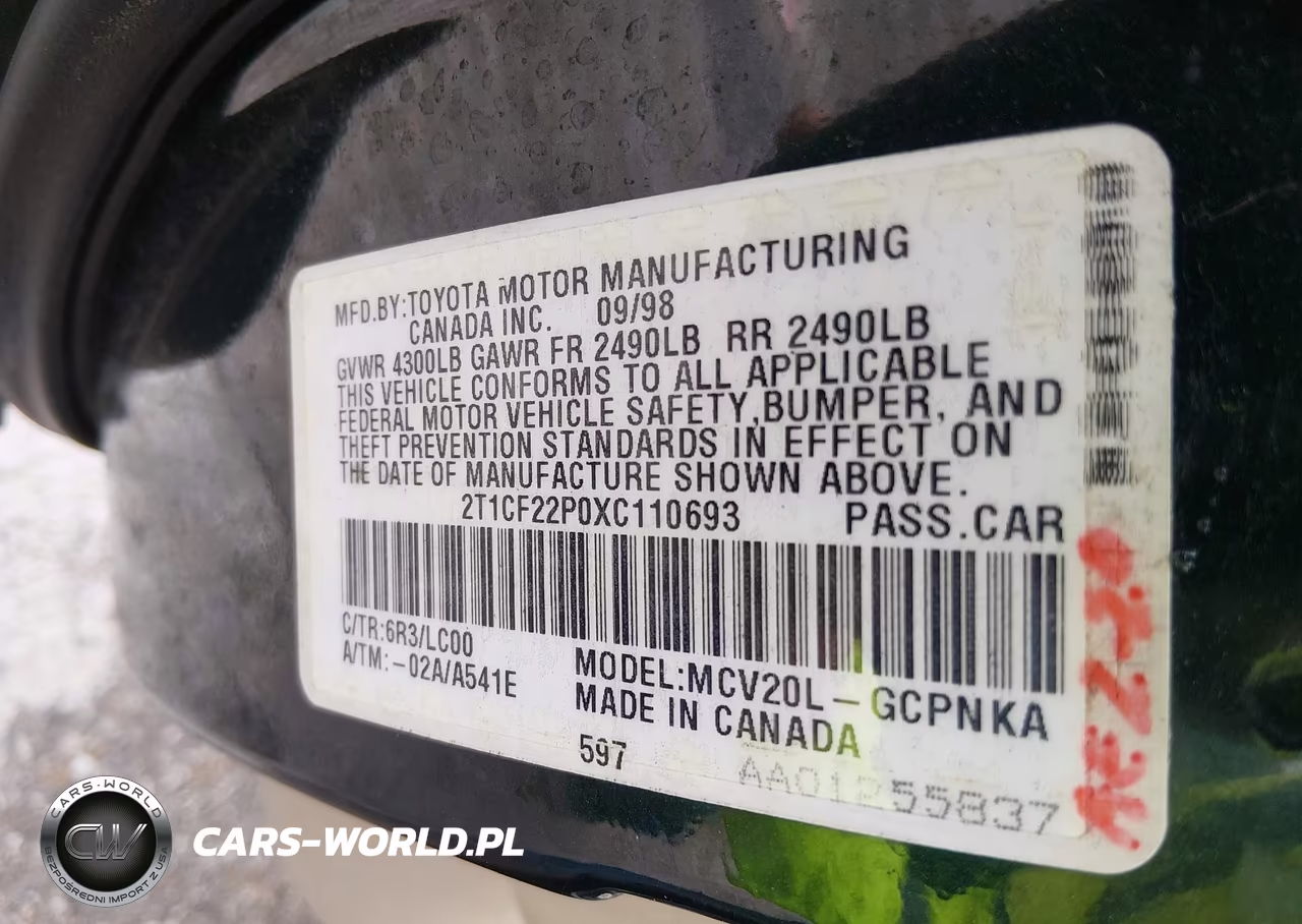 1999 Toyota Camry Solara Sle VIN:2T1CF22P0XC110693 - 9