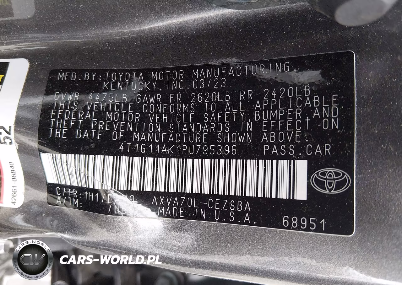 2023 Toyota Camry Se VIN:4T1G11AK1PU795396 - 9