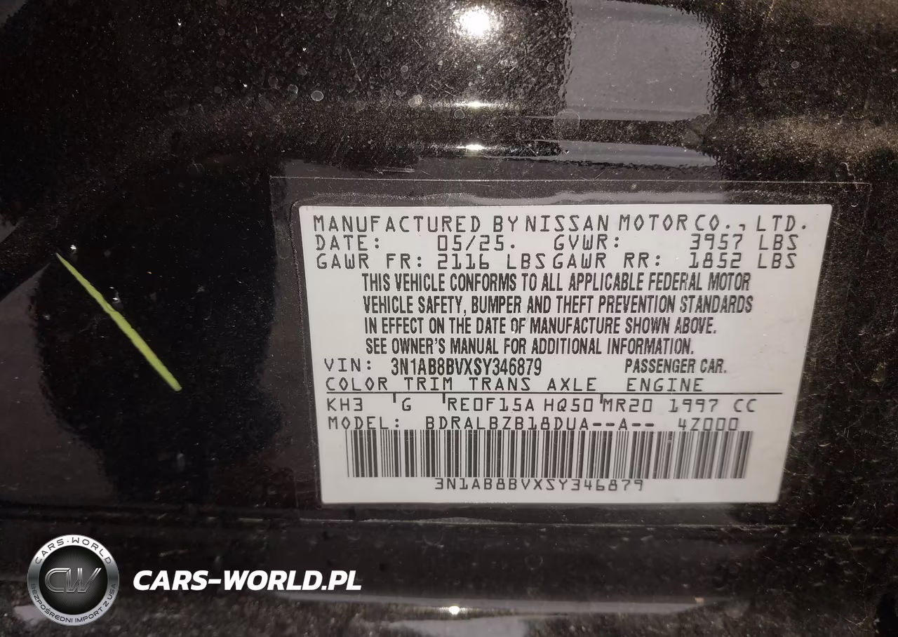 2025 Nissan Sentra S VIN:3N1AB8BVXSY346879 - 9