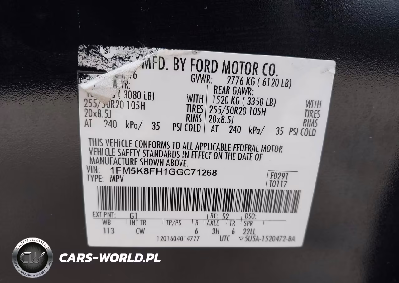 2016 Ford Explorer Limited VIN:1FM5K8FH1GGC71268 - 9