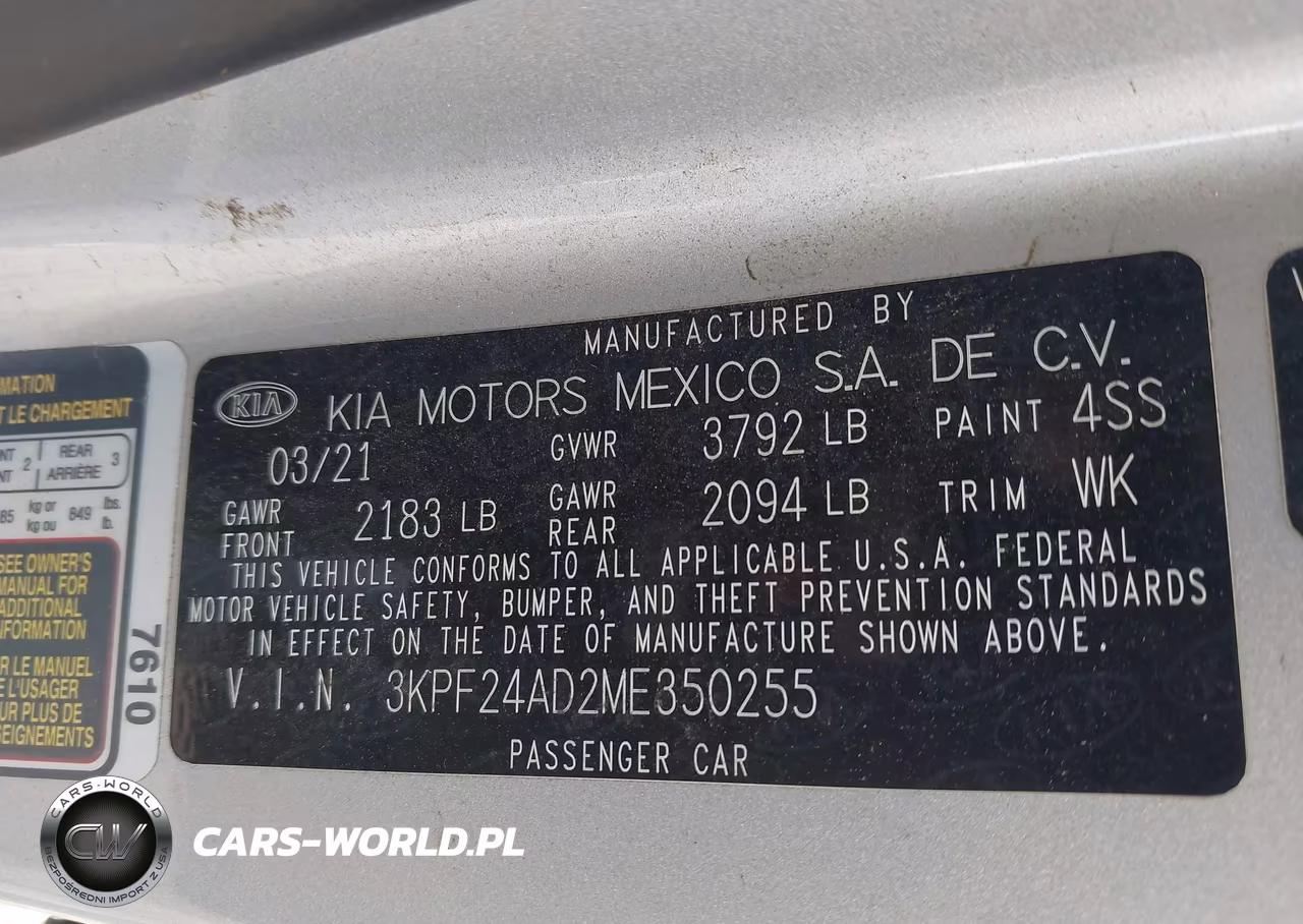 2021 Kia Forte Lxs VIN:3KPF24AD2ME350255 - 9
