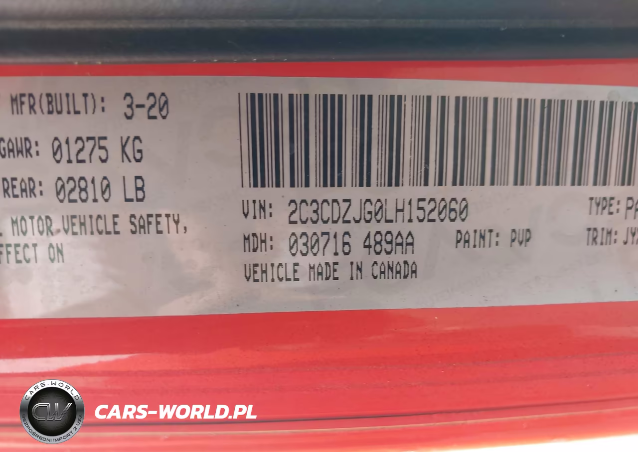 2020 Dodge Challenger Gt 50Th Anniversary VIN:2C3CDZJG0LH152060 - 9