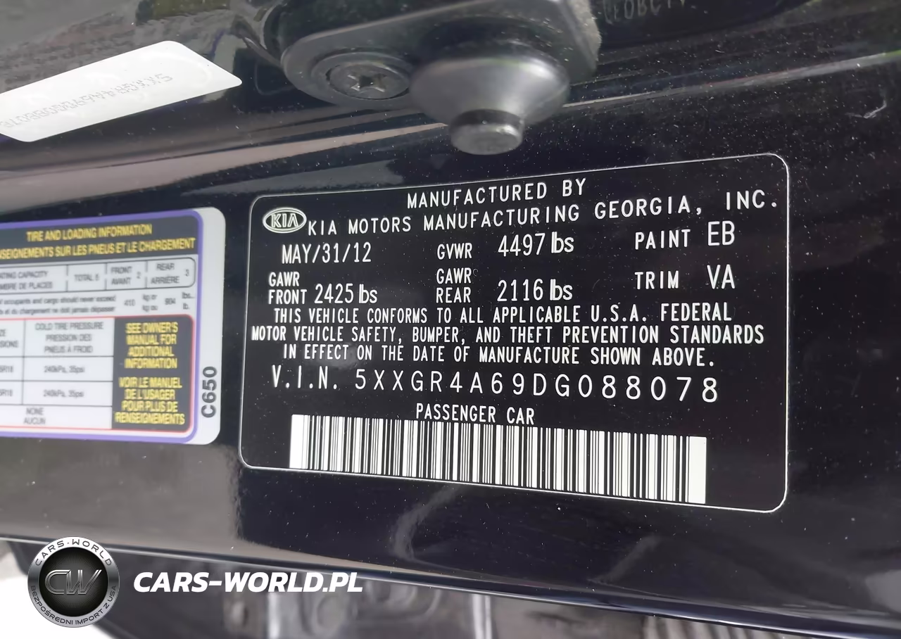2013 Kia Optima Sx VIN:5XXGR4A69DG088078 - 9