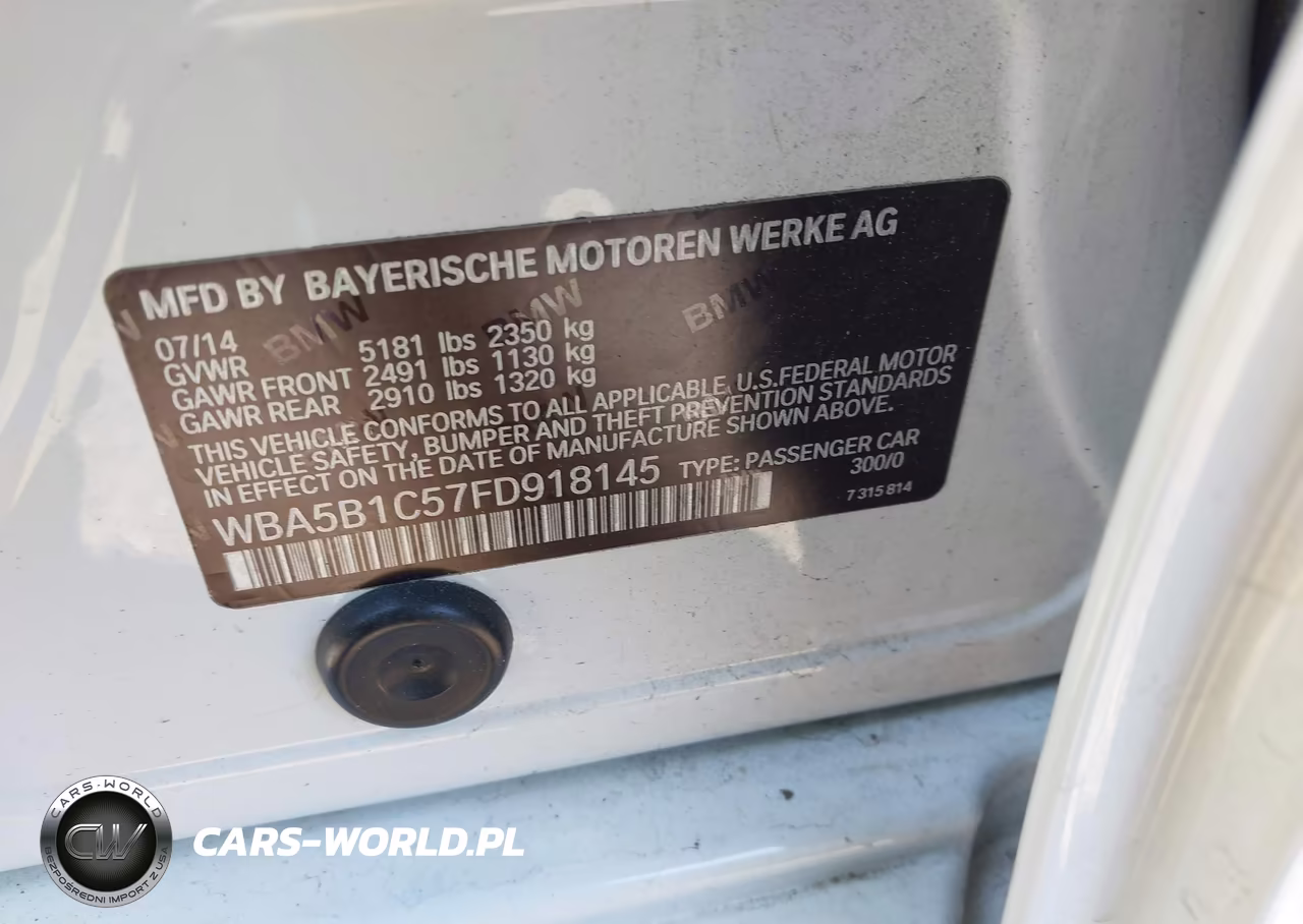 2015 BMW 535I VIN:WBA5B1C57FD918145 - 9