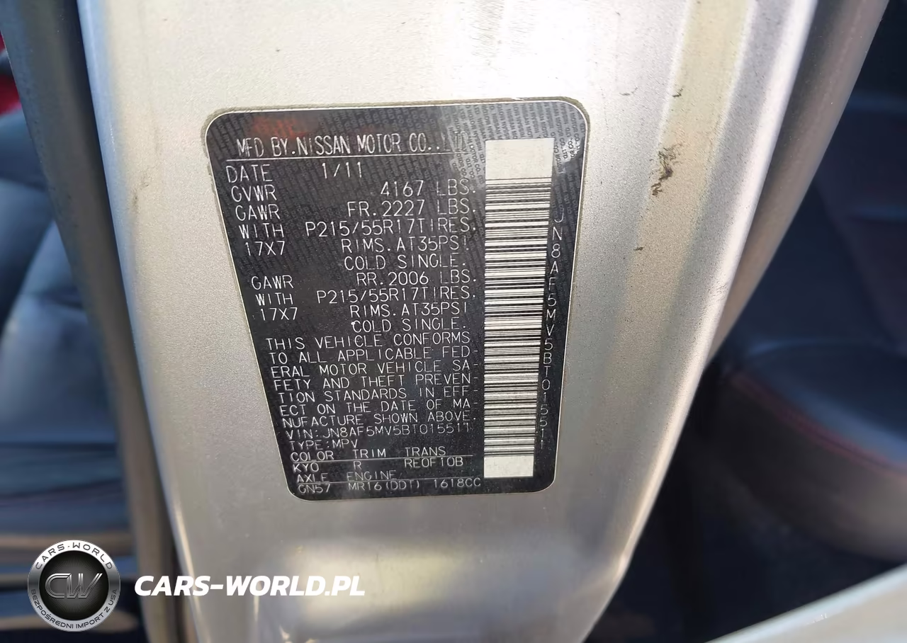 2011 Nissan Juke Sl VIN:JN8AF5MV5BT015511 - 9