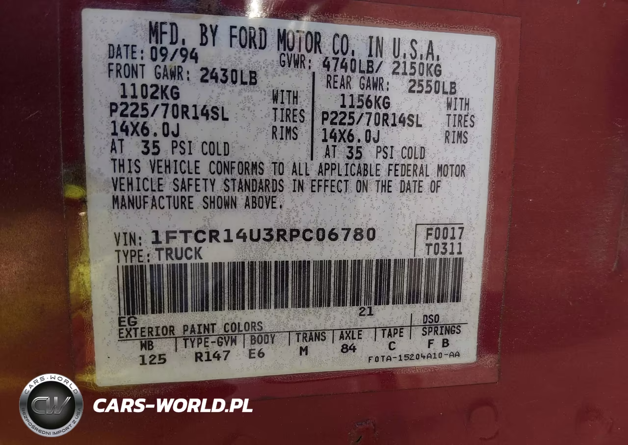 1994 Ford Ranger Super Cab VIN:1FTCR14U3RPC06780 - 9
