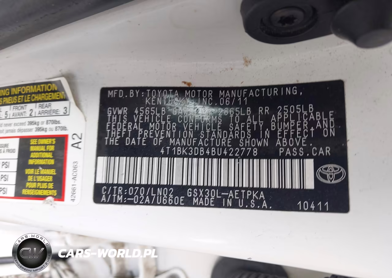 2011 Toyota Avalon Limited VIN:4T1BK3DB4BU422778 - 9