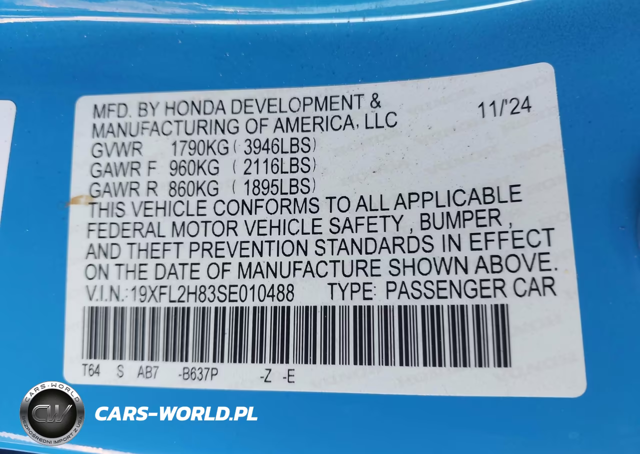 2025 Honda Civic Sedan Sport VIN:19XFL2H83SE010488 - 9