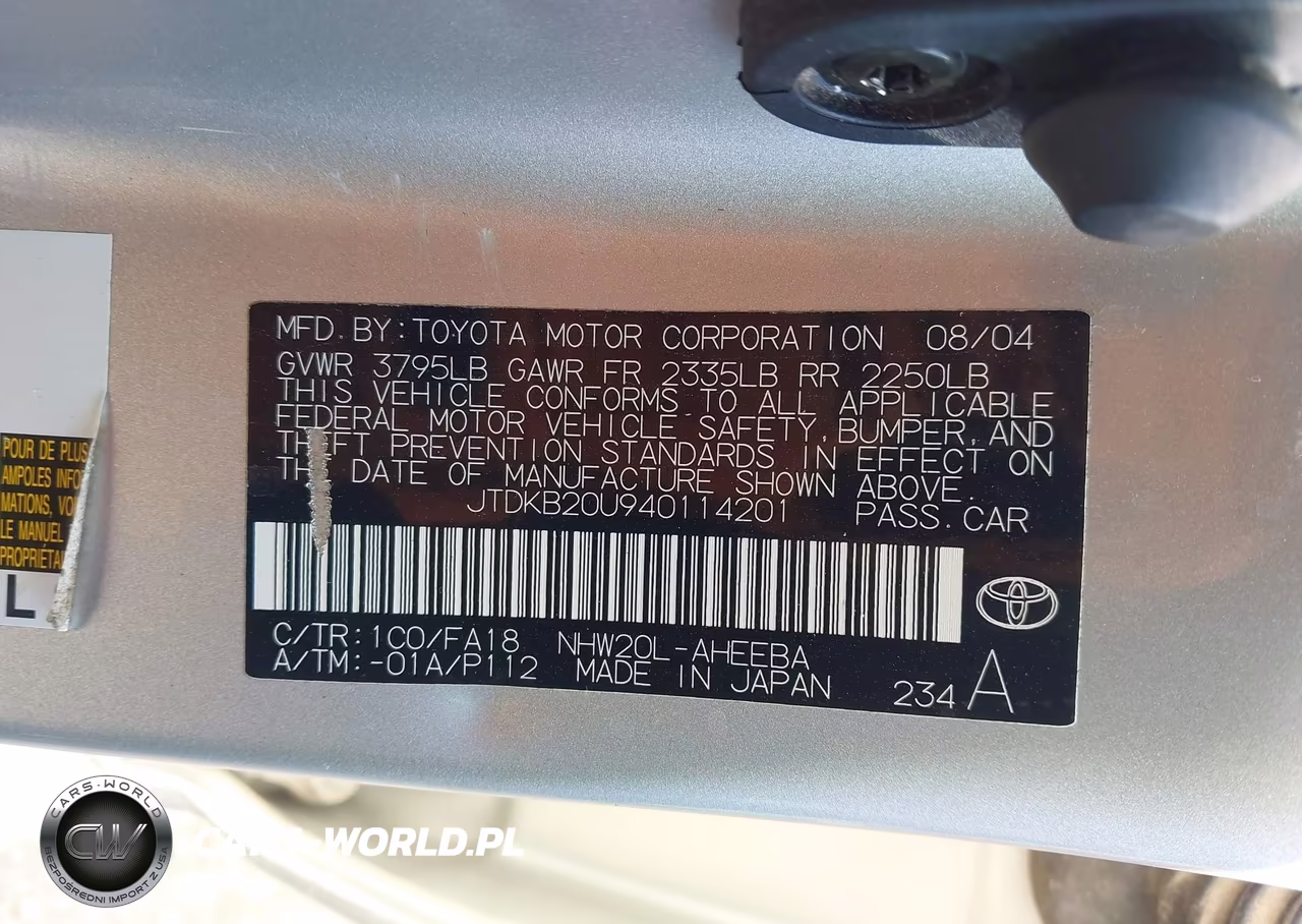 2004 Toyota Prius VIN:JTDKB20U940114201 - 9