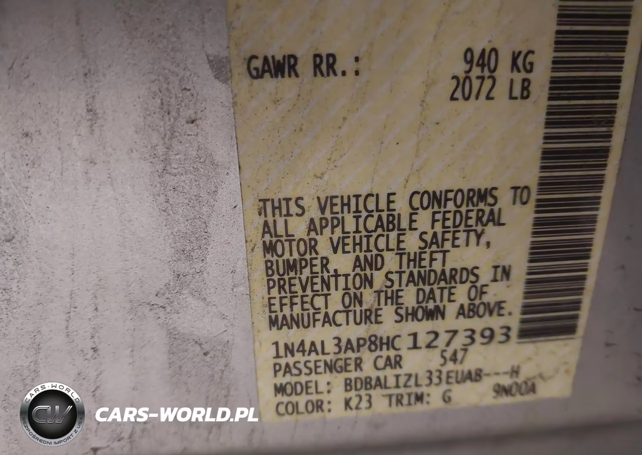 2017 Nissan Altima 2.5 Sv VIN:1N4AL3AP8HC127393 - 9