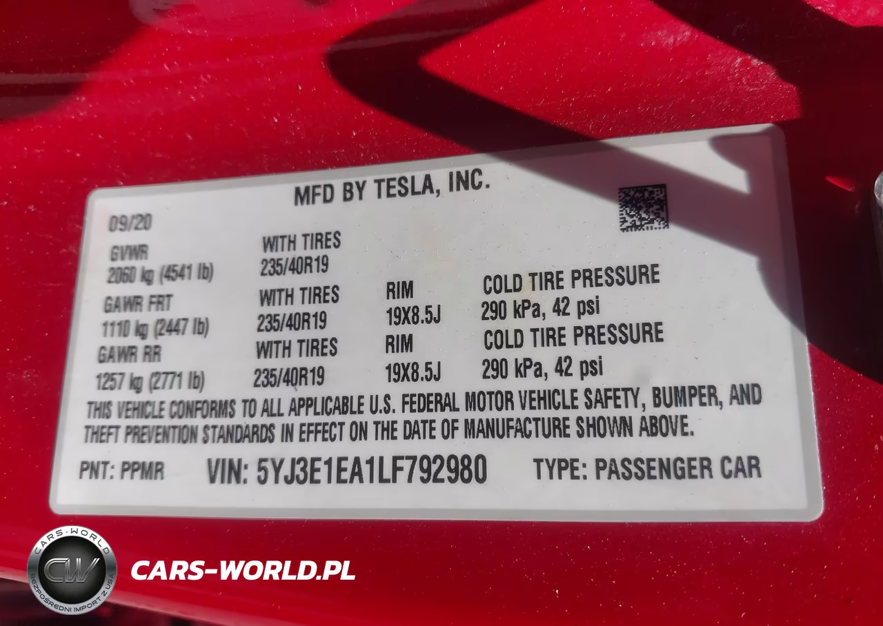 2020 Tesla Model 3 VIN:5YJ3E1EA1LF792980 - 9