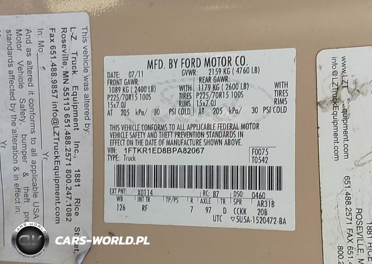 2011 Ford Ranger Xl VIN:1FTKR1ED8BPA82067 - 9