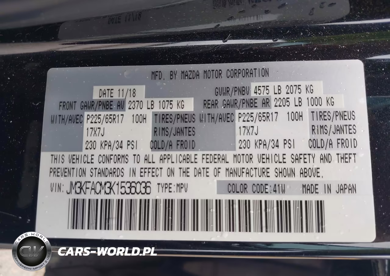 2019 Mazda Cx-5 Touring VIN:JM3KFACM3K1536036 - 9