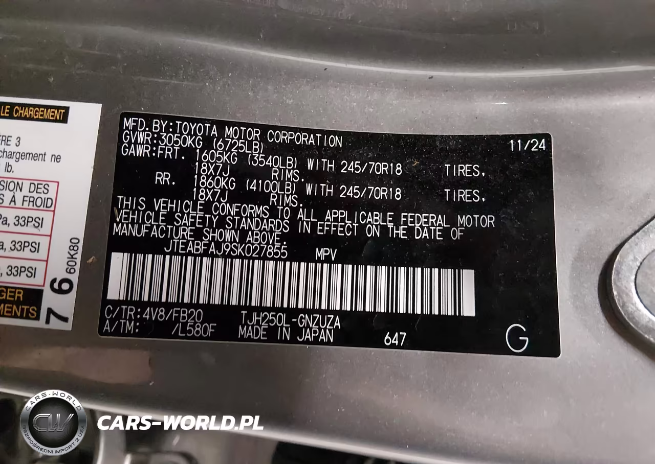 2025 Toyota Land Cruiser 1958 VIN:JTEABFAJ9SK027855 - 9