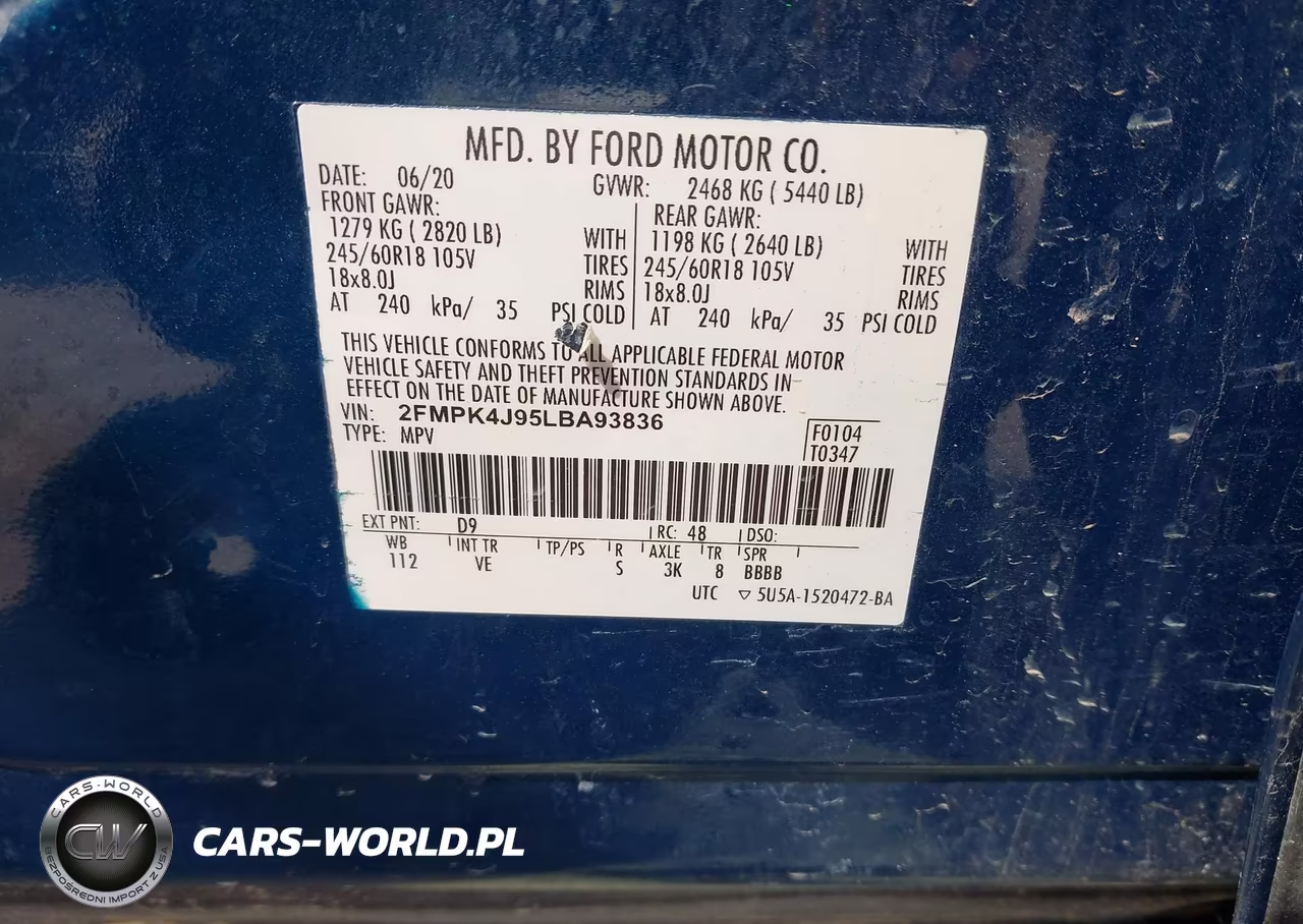 2020 Ford Edge Sel VIN:2FMPK4J95LBA93836 - 9