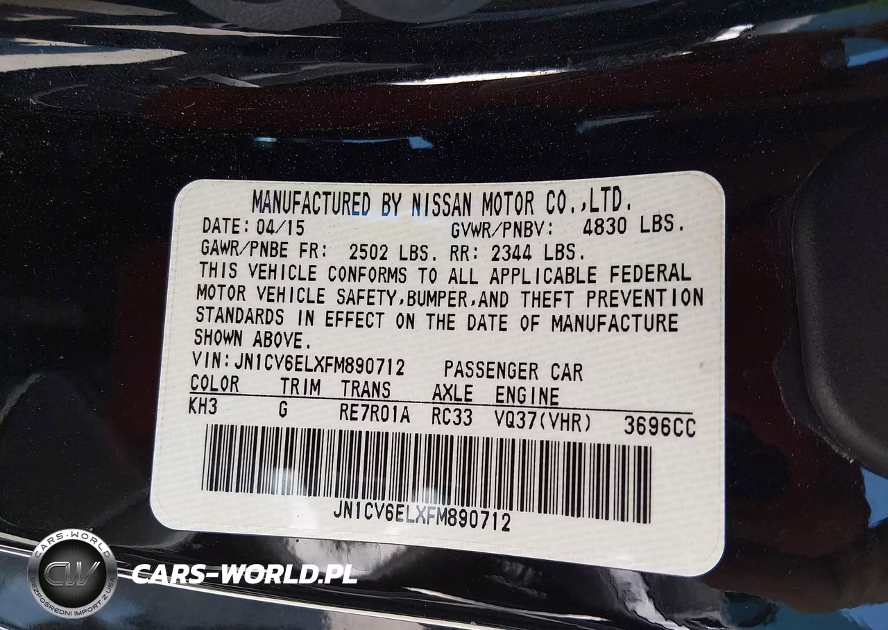2015 Infiniti Q60 VIN:JN1CV6ELXFM890712 - 9